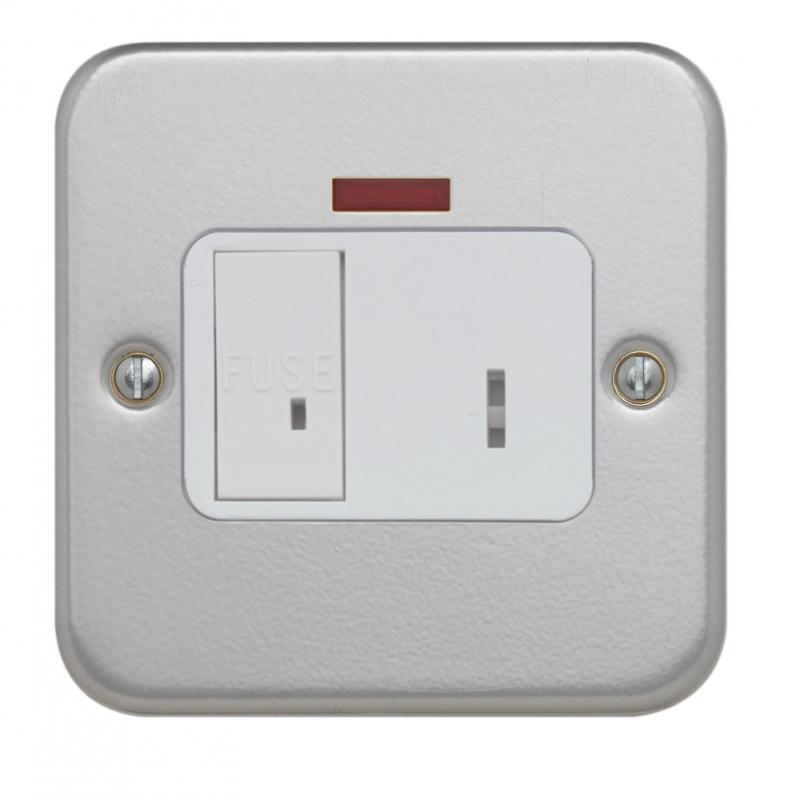 White Contactum CLA3467WS Neon DP Flush Mounted Key Switch 13A